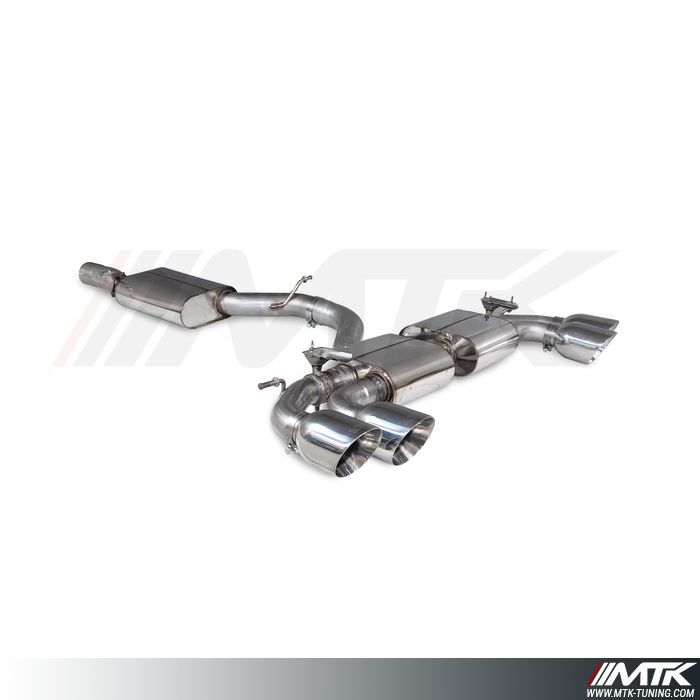 Catback avec silencieux intermédiaire et emplacement pour les valves Audi S3 8Y Sportback